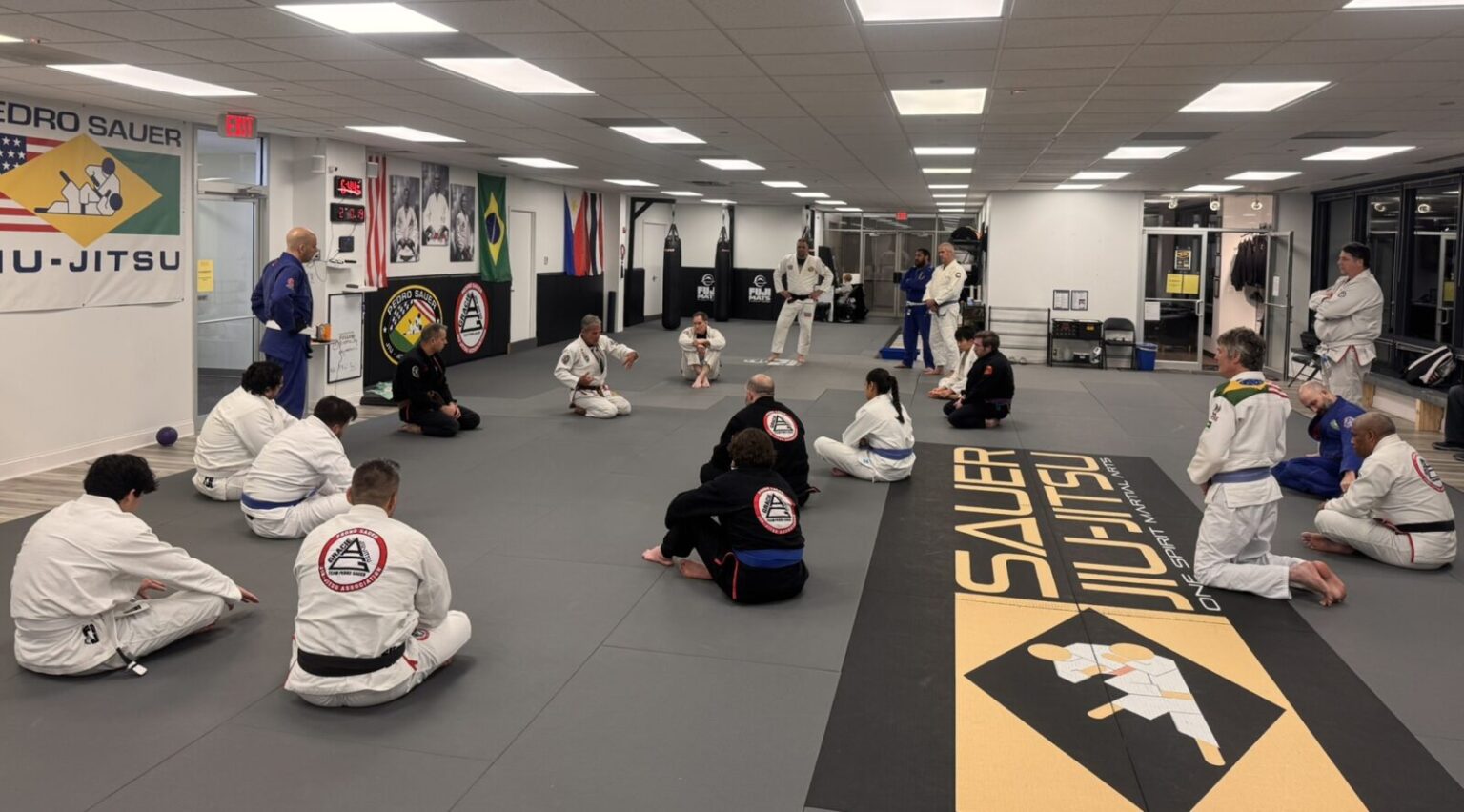 Professor Pedro Sauer Teaching Adult Gi BJJ Class in Herndon, VA - Pedro Sauer Academy - Pedro Sauer Academy Professor Pedro Sauer teaching an adult gi Brazilian Jiu-Jitsu (BJJ) class at Pedro Sauer Academy in Herndon, VA.